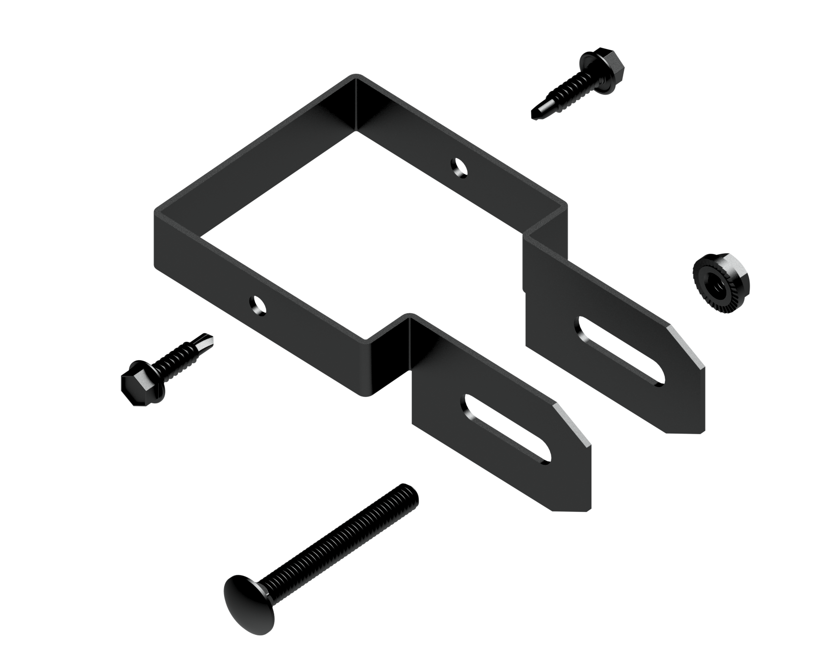 Wrap Around Bracket for 3" post Black hardware included