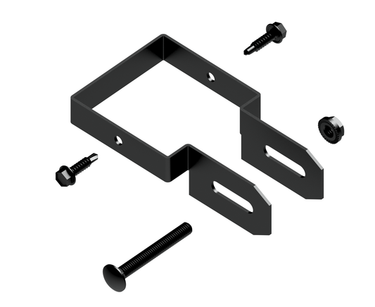 Wrap Around Bracket for 3" post Black hardware included