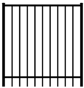 Panel Commercial Landmark 6' 2-Rail Black